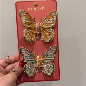 Piper K Butterfly Hair Clips